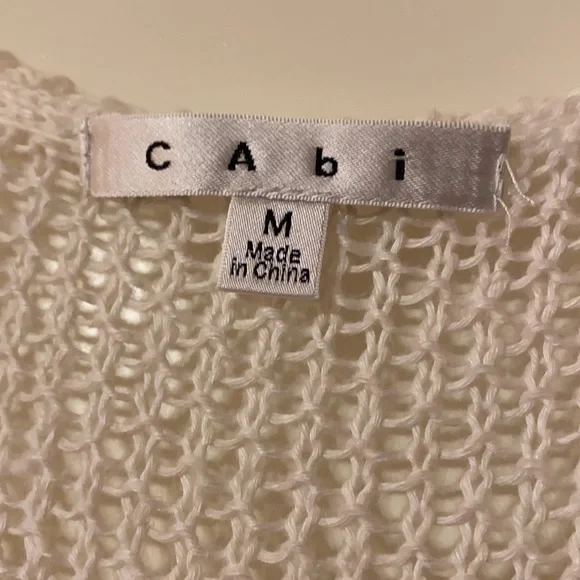 Cabi Cream Knit Tank Size Medium - Picture 2 of 3